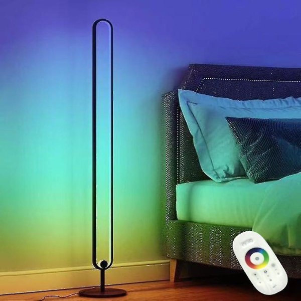 Golvlampa, RGB färgskiftande stämningsbelysning med fjärrkontroll timing