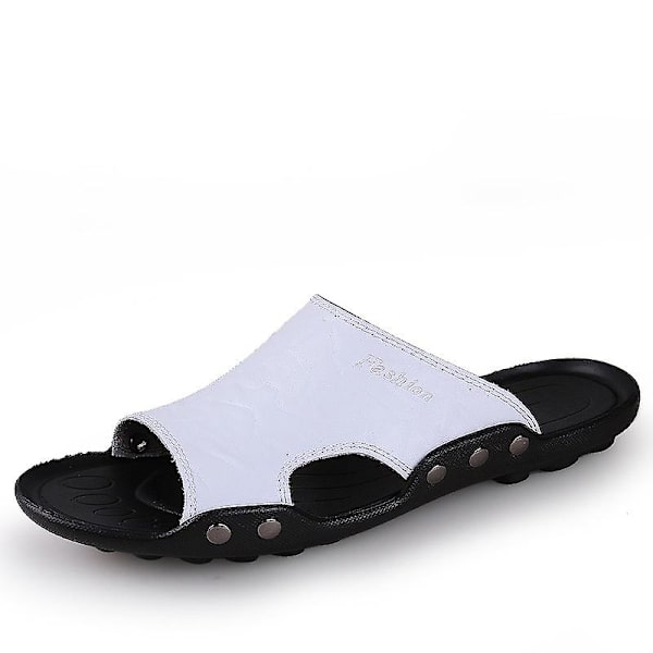 Herrtofflor Halkfria sandaler Mode strandskor för kvinnor q7 White 41