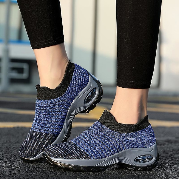 Damskor Mode lätta sneakers Air Cushion Shoes 1839 Blue 42