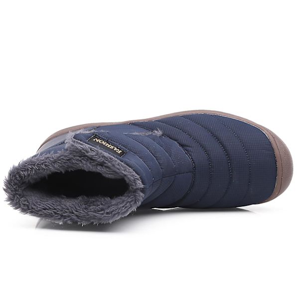 Vintersnöskor för män Halkfri Casual Lätt vandringskänga 1978 Blue 41