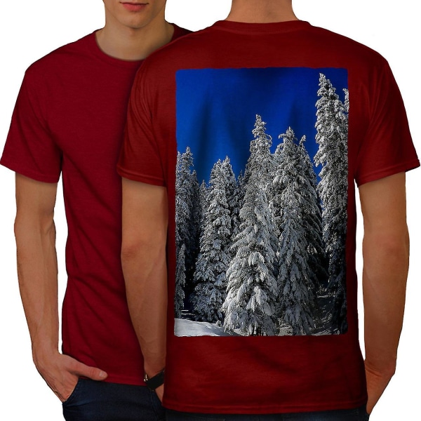 Snow Fir Wild Cold Men T-shirt tillbaka XXL