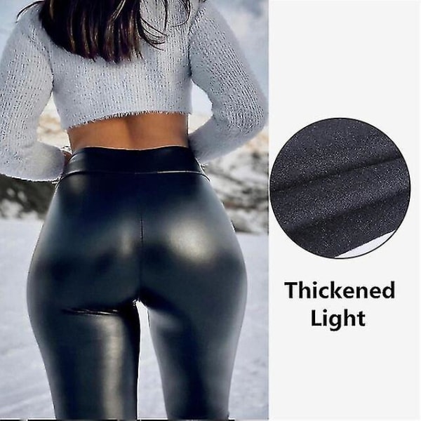 Pu Läder Leggings Dam Sexiga Höfter Push Up Leggings Flickor Xxl Byxor Pencil Byxor Hög midja Casual Leggings Ny, förtjockad ljus 4XL