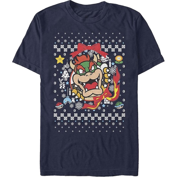 Bowser Ugly Faux Knit Super Mario Bros. T-shirt XXL