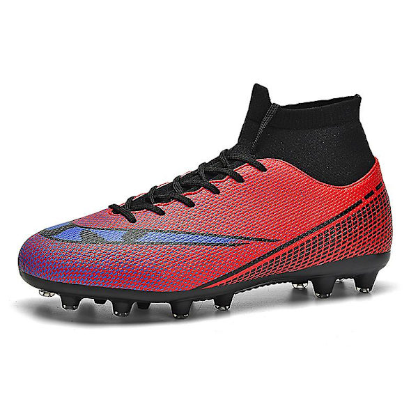 Fotbollsskor för män Halkfria fotbollsskor för herr, Gräs Fotbollssneakers 3AT2313 Red 35
