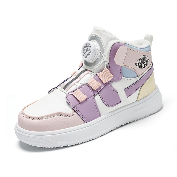 Sneakers för barn Löparskor med vridknapp Mode Pojkar Flickor Sportskor 2Lz708 Pink 35