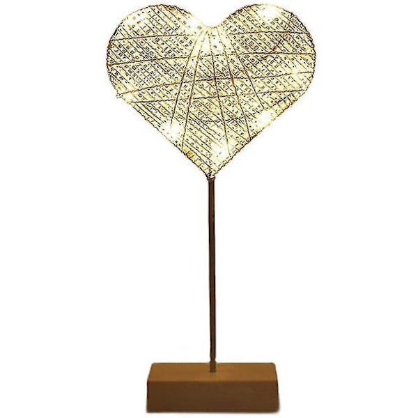 Lampor Bordslampa Batteridriven Hjärtform Sänglampa Skrivbordslampa LED Juldekorativ lampa