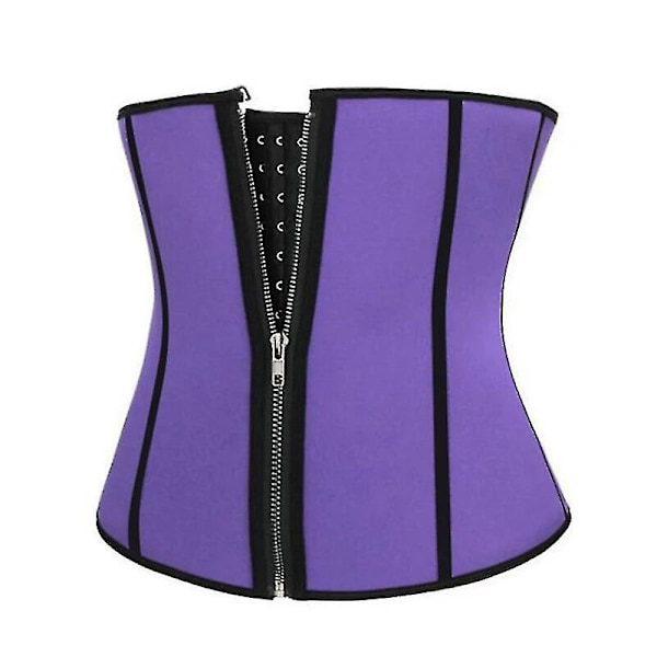 Dam Neopren Bastu Bälte Topp Korsett Waist trainer Dubbelpressande Bustiers Underbyst Korsett Body Shaper Sexiga Shapewear Underkläder,lila Asian size XXXL