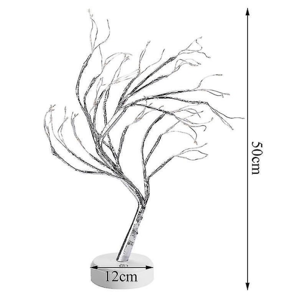 108 LED USB Bordslampa Koppartråd Jul Fire Tree Night Light (108 Lights Pink)
