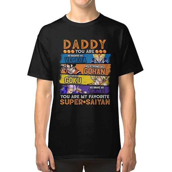 Pappa Dragonball Pappa Du är min favorit Super Saiyan Rolig Vegeta Goku Gohan T-shirt L