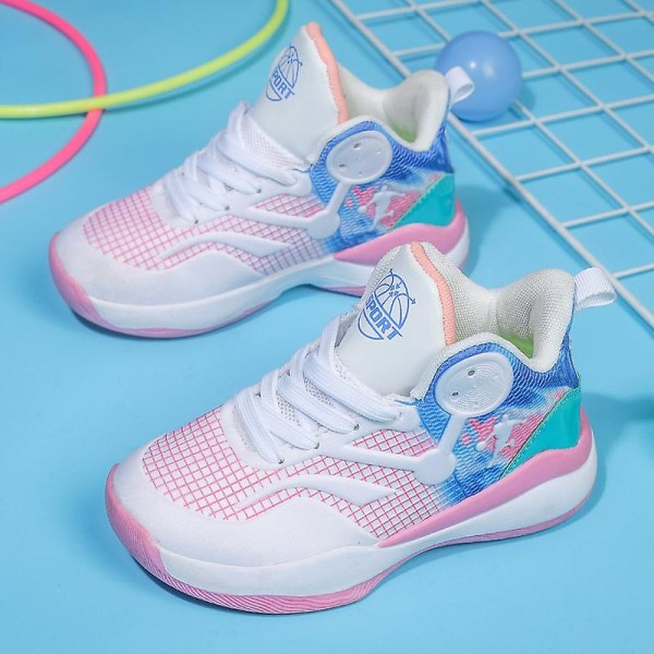Barn Sneakers Pojkar Basketskor Halkfria Barn Sportskor 3B8199 Pink 39
