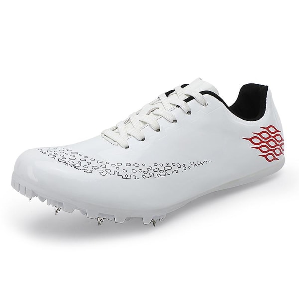 Friidrottsskor för män Spikes Track Race Hoppande Sneakers Professionell löpning Nail Spikes Skor 3Ctj013 White 44