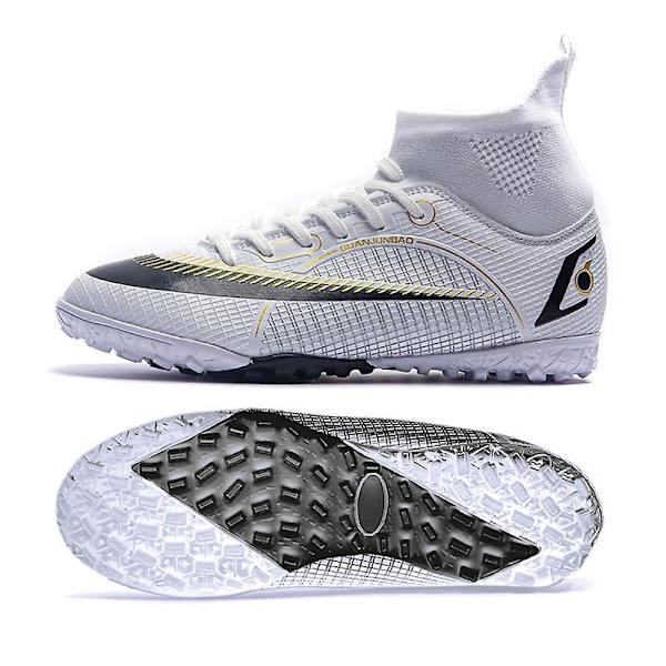Fotbollsskor för män Halkfria fotbollsskor för herr Gräs Fotbollssneakers Yjz18A White 44