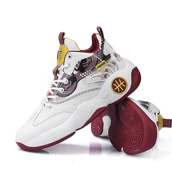 Basketskor för män Andas Sneakers Löparskor 3Aha502 WhiteYellow 41