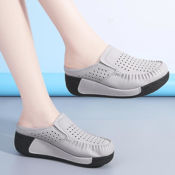 Damer Casual Mode Skor Loafer Skor Mamma Skor 3Au688 Gray 36