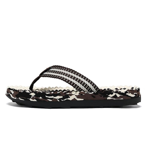 Flip-flops herrtrosor Sandaler Komforttofflor för stranden 3Cx1667 Brown 38