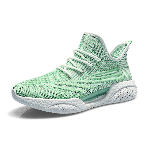 Herrskor Flyknit Sneakers Andas Slip-On löparskor FB2622 Green 41