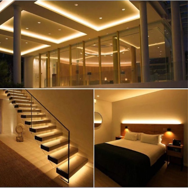 8m Bright Strip Bright Strip 1200led Hot White White Light Strip Neon Ip42 Manuell gradering