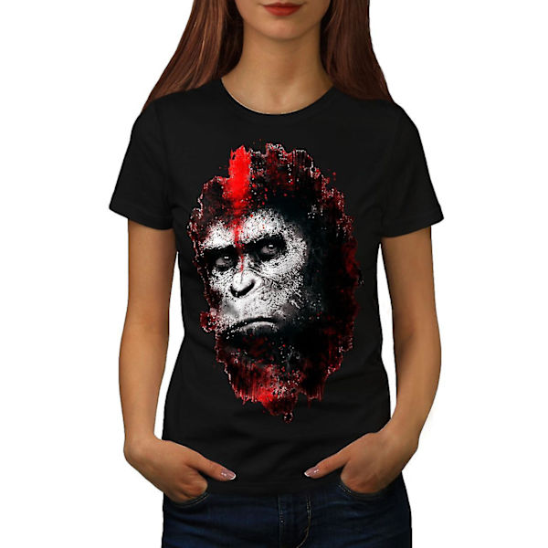 Monkey Face Beast Svart t-shirt för kvinnor M