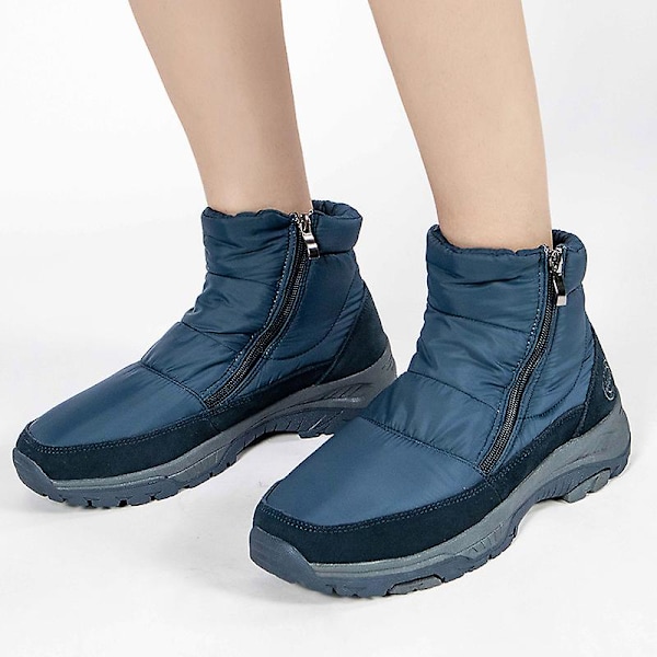 Vintersnöskor för herr Vattentåliga skor Anti-halk Casual Lätt vandringskänga 2J050 Blue 40
