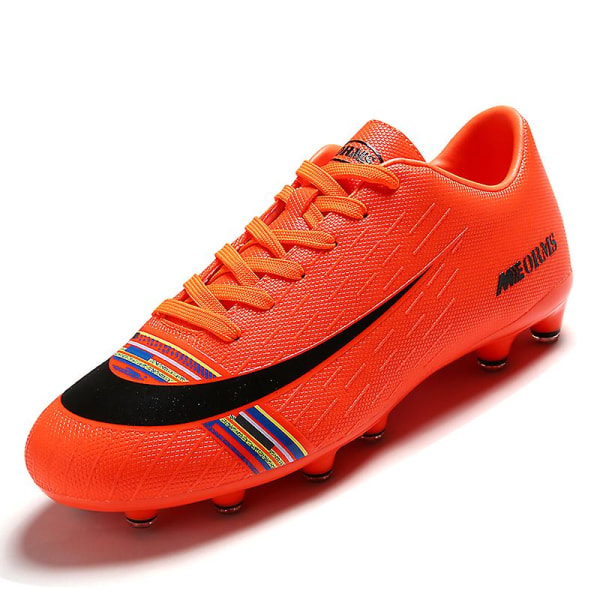 Fotbollsskor för män Halkfria fotbollsskor för herr Gräs Fotbollssneakers D9065 Orange 41