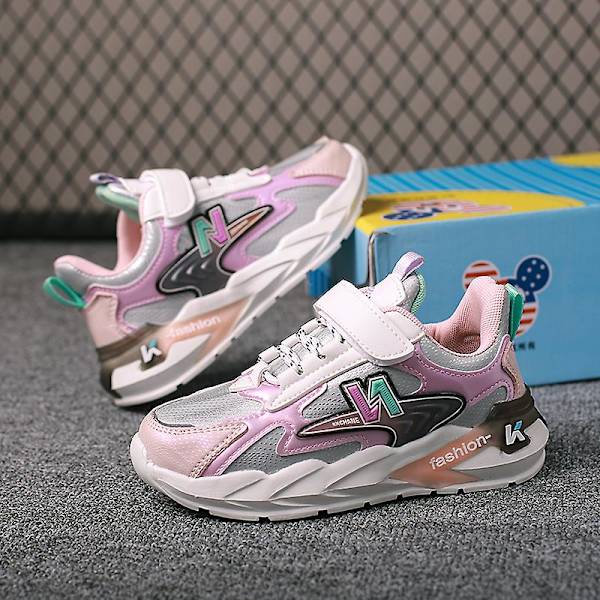 Barn Sneakers Andas löparskor Mode Pojkar Flickor Sportskor 3Au8909 Pink 34
