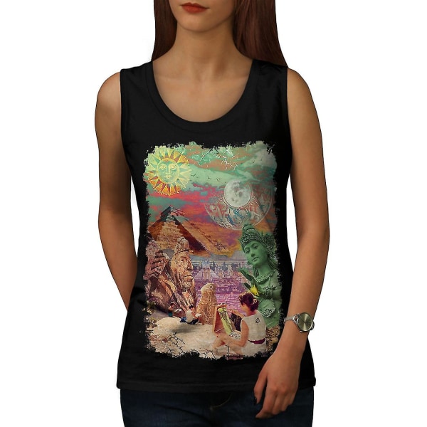 Sublime Landscape Women Blacktank Top | Wellcoda M