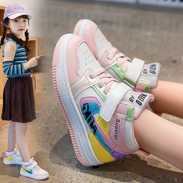 Sneakers för barn Andas Pojkar Flickor Skateboard Skor Löparskor 806 Pink 35