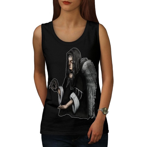 Angel Metal Fallen Women Blacktank Top XXL