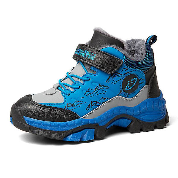 Pojkar Flick Sneakers Andas löparskor Barn Vinter Bomullsskor 833 Blue 34