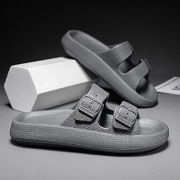 Herrsandaler Halkfria strandskor Modetofflor Fr2885 Gray 41