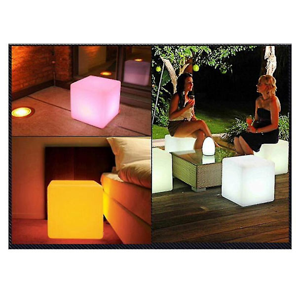 16 Color Cube Led Light Bar Laddning Fjärrkontroll Ktv Restaurang Utomhus Square Pall Bordslampa