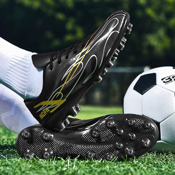 Fotbollsskor för män Halkfria fotbollsskor för herr Gräs Fotbollssneakers Yj227-1 Black 43