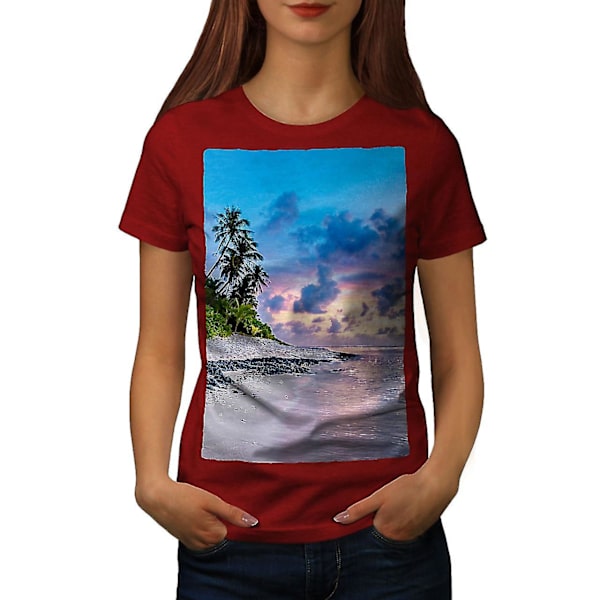 Sea Art Shore Palm Dam Röd-skjorta XL