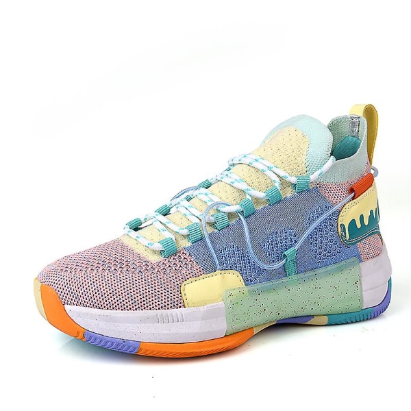Basketskor för män Mode löparskor Andas Sneakers 3C805 Blue 42