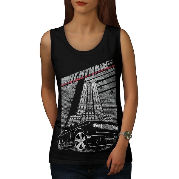 Nightmare Muscle Fast Women Blacktank Top | Wellcoda S