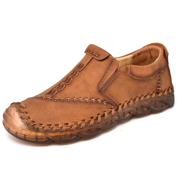 Casual för män Läder Loafers 3038 Brown 39