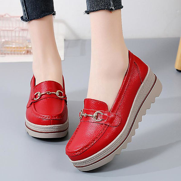 Damer Casual Mode Skor Loafer Skor Mamma Skor 3Ap7078 Red 39