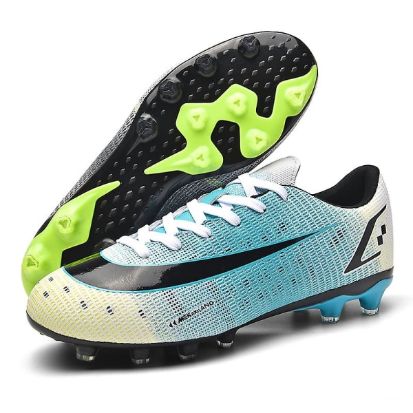 Fotbollsskor för män Long Spikes Skor Fotbollsskor Fotbollssneaker 1G7177 Blue 41