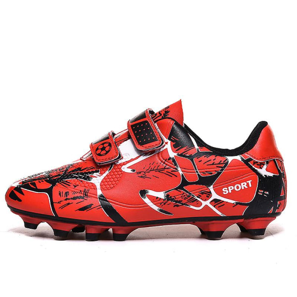 Pojke Fotbollsskor Vuxen Fotbollsskor Grästräning Sport Skor Sneakers 3B1616 Red 31