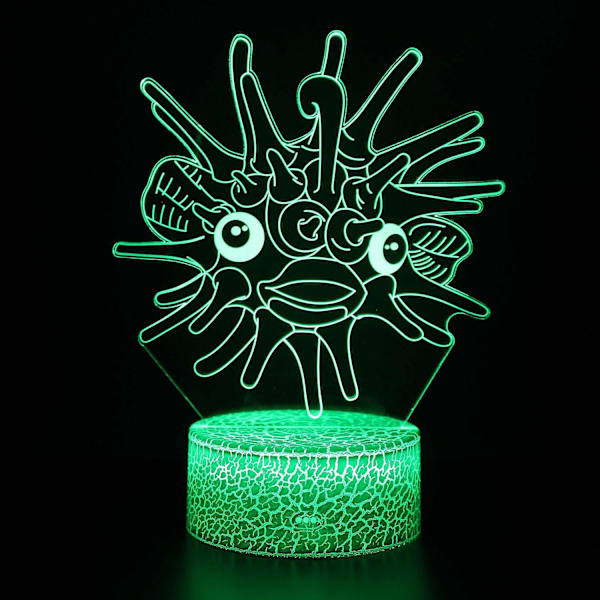3D LED nattljus, 16 färger skrivbordsdekoration, USB Touch &amp; Fjärrkontroll nattlampa, bästa födelsedag C