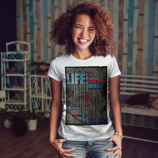 Life Freedom Dream Women Whitet-shirt M