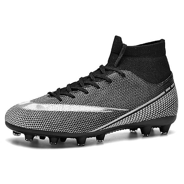 Fotbollsskor för män Halkfria fotbollsskor för herr, Gräs Fotbollssneakers 3AT2313 Black 47