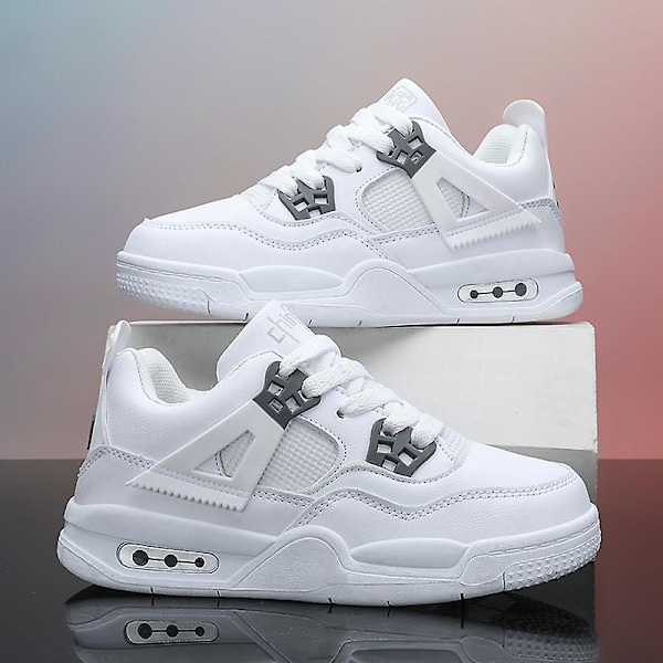 Barn Sneakers Andas Pojkar Flickor Skateboard Skor Löparskor Yj999 White 34