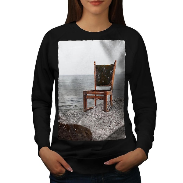 Ocean Art Photo Nature Women Blacksweatshirt L