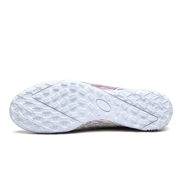 Fotbollsskor för män Halkfria fotbollsskor Klossar Gräs Fotbollssneakers Yj332 White 39