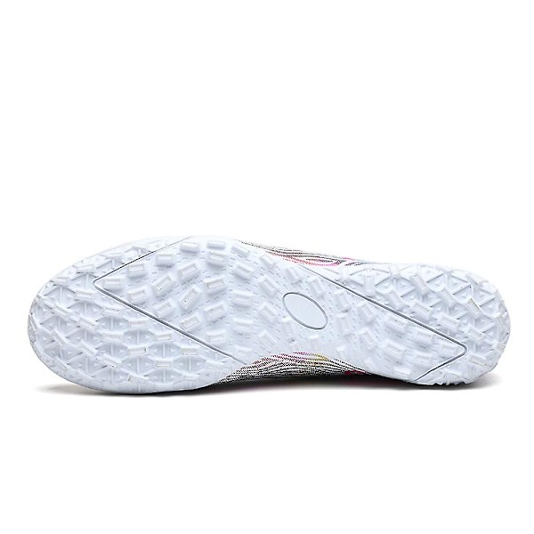 Fotbollsskor för män Halkfria fotbollsskor Klossar Gräs Fotbollssneakers Yj332 White 40