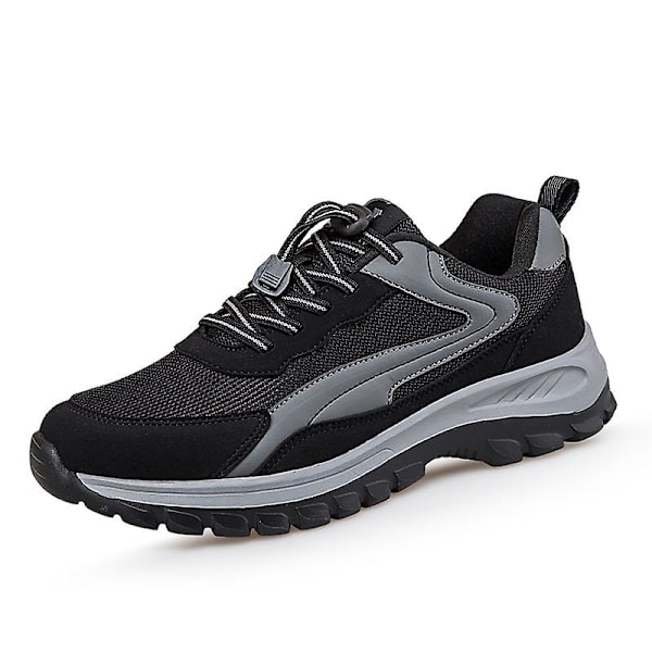 Män Dam Sneakers Andningsbara promenadskor Mode Sportskor Äldre skor Yj9109 Black 38