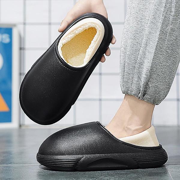 Män Kvinnor Bomulttofflor Modesandaler Utomhus Halkfria Inomhusskor Yj5750 Black 40-41