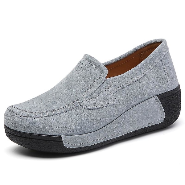 Damskor för casual Loaferskor Mammaskor 3A5588 Gray 42