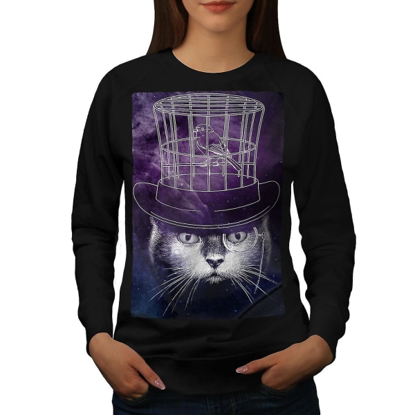 Hatt Mind Bird Cage Women Blacksweatshirt XXL